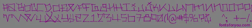 HolmesLight Font – Purple Fonts on Gray Background