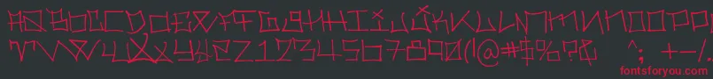 HolmesLight Font – Red Fonts on Black Background