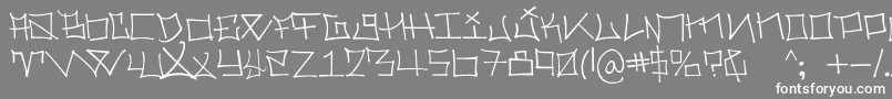 フォントHolmesLight – 灰色の背景に白い文字