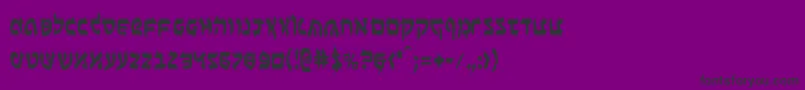 BenZionCondensed Font – Black Fonts on Purple Background