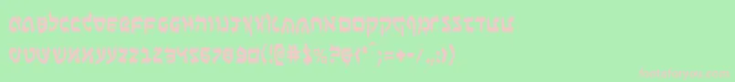 BenZionCondensed Font – Pink Fonts on Green Background