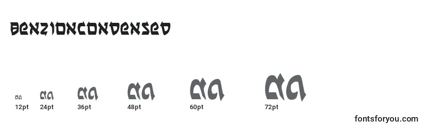 BenZionCondensed Font Sizes