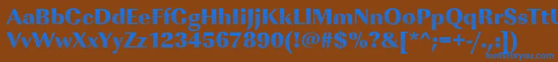 Imperialstars2Regular Font – Blue Fonts on Brown Background