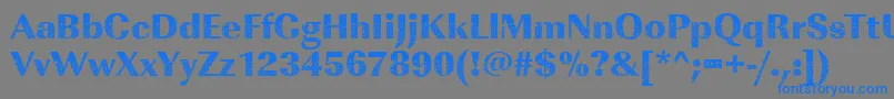 Imperialstars2Regular Font – Blue Fonts on Gray Background