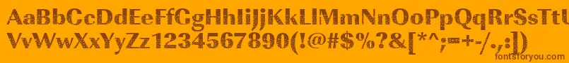 Imperialstars2Regular Font – Brown Fonts on Orange Background