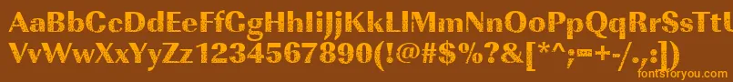 Imperialstars2Regular Font – Orange Fonts on Brown Background