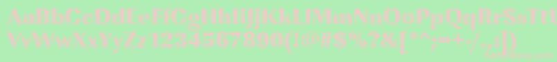 Imperialstars2Regular Font – Pink Fonts on Green Background