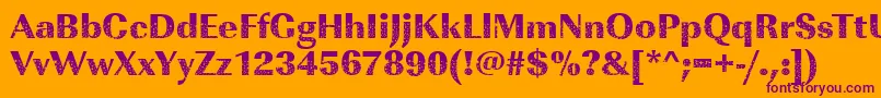 Imperialstars2Regular Font – Purple Fonts on Orange Background