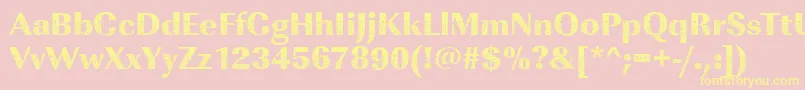 Imperialstars2Regular Font – Yellow Fonts on Pink Background