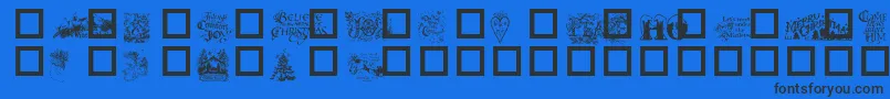 フォントChristmascheer – 黒い文字の青い背景