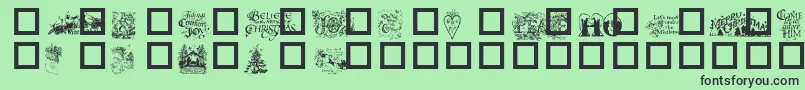 Christmascheer Font – Black Fonts on Green Background