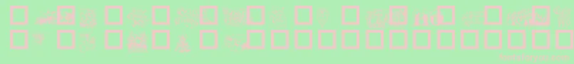 フォントChristmascheer – 緑の背景にピンクのフォント