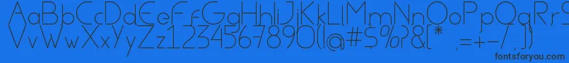 AvielRegular Font – Black Fonts on Blue Background