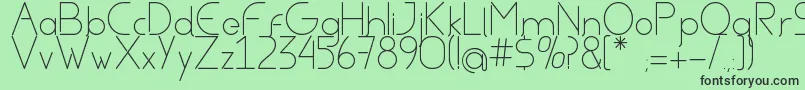 AvielRegular Font – Black Fonts on Green Background