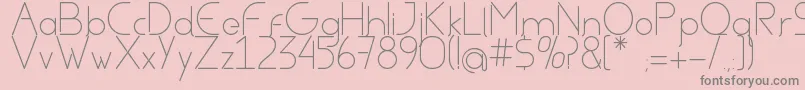 AvielRegular Font – Gray Fonts on Pink Background