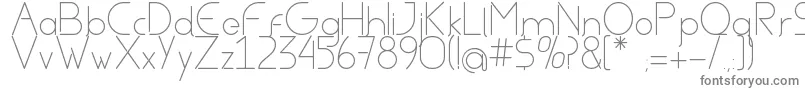 AvielRegular-fontti – harmaat kirjasimet valkoisella taustalla
