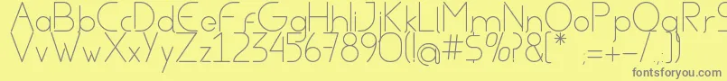 AvielRegular Font – Gray Fonts on Yellow Background