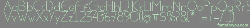 AvielRegular-Schriftart – Grüne Schriften auf grauem Hintergrund