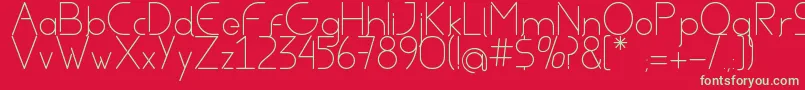 AvielRegular Font – Green Fonts on Red Background