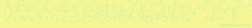 fuente AvielRegular – Fuentes Verdes Sobre Fondo Amarillo