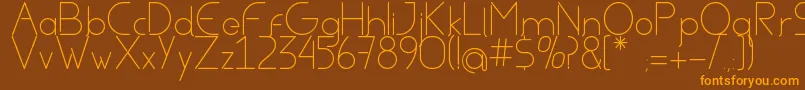 Police AvielRegular – polices orange sur fond brun