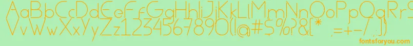 AvielRegular Font – Orange Fonts on Green Background