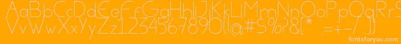 fuente AvielRegular – Fuentes Rosadas Sobre Fondo Naranja