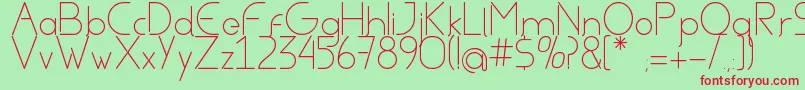 AvielRegular Font – Red Fonts on Green Background