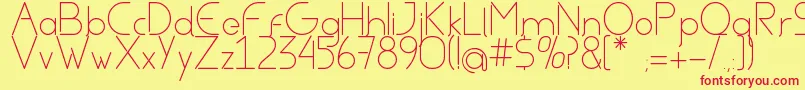 AvielRegular Font – Red Fonts on Yellow Background