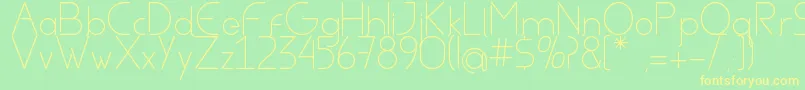Шрифт AvielRegular – жёлтые шрифты на зелёном фоне