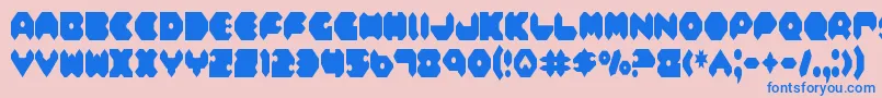 Feldc Font – Blue Fonts on Pink Background