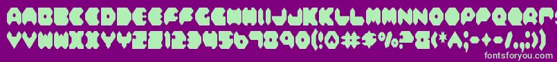 Feldc-Schriftart – Grüne Schriften auf violettem Hintergrund