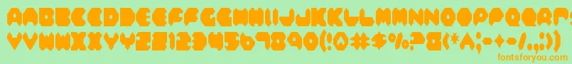 Feldc Font – Orange Fonts on Green Background