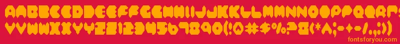 Feldc Font – Orange Fonts on Red Background