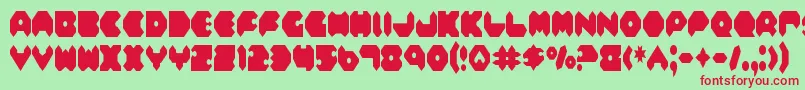 Feldc Font – Red Fonts on Green Background