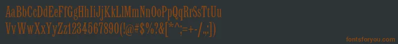 Шрифт LatinmtstdCondensed – коричневые шрифты на чёрном фоне