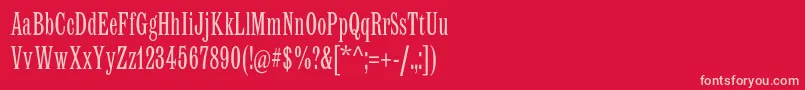 fuente LatinmtstdCondensed – Fuentes Rosadas Sobre Fondo Rojo