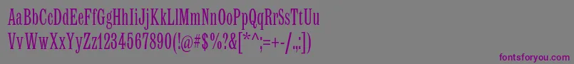 Шрифт LatinmtstdCondensed – фиолетовые шрифты на сером фоне