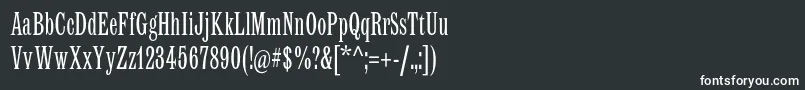 フォントLatinmtstdCondensed – 黒い背景に白い文字