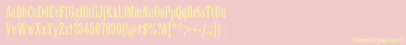 LatinmtstdCondensed Font – Yellow Fonts on Pink Background