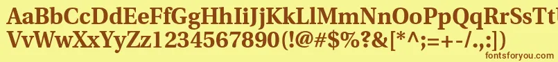 UtopiaBold Font – Brown Fonts on Yellow Background