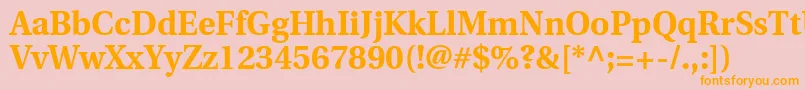 UtopiaBold Font – Orange Fonts on Pink Background