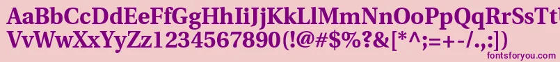 UtopiaBold Font – Purple Fonts on Pink Background