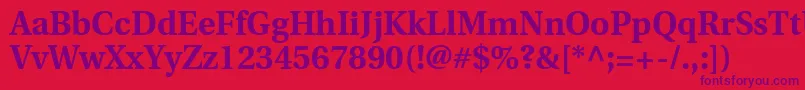 UtopiaBold Font – Purple Fonts on Red Background