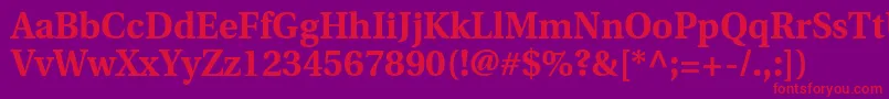 UtopiaBold Font – Red Fonts on Purple Background