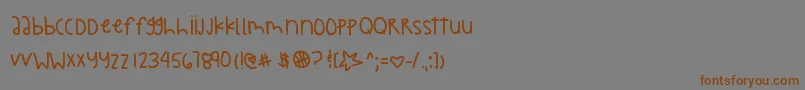 Faithwillbehere Font – Brown Fonts on Gray Background