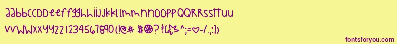 Faithwillbehere Font – Purple Fonts on Yellow Background