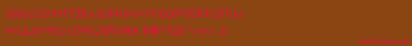 Faithwillbehere Font – Red Fonts on Brown Background