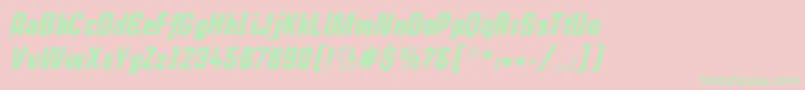 CasestudynooneLtBlackItalic Font – Green Fonts on Pink Background