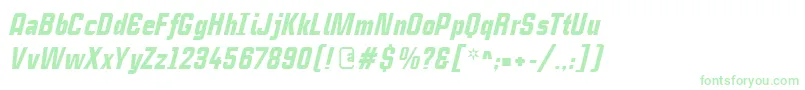 フォントCasestudynooneLtBlackItalic – 緑のフォント